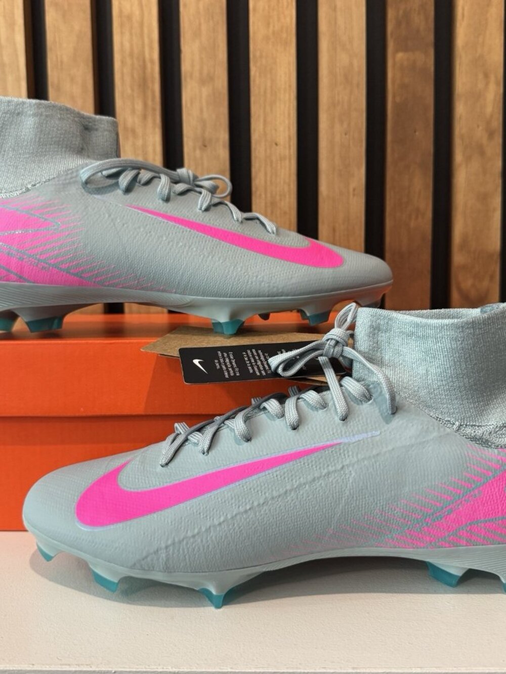 SIZE 10.5 MENS - Nike Mercurial Superfly 10 Pro FG Prism Pink Blue HF9433 301